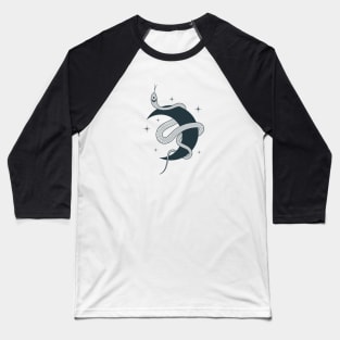 Hand Drawn Mystical Moon Baseball T-Shirt